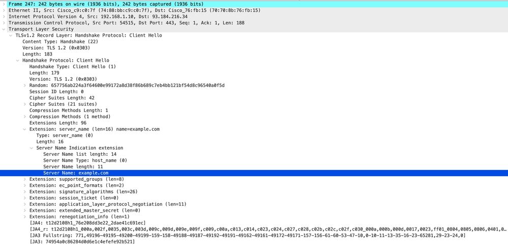 Image- Client Hello - Da client a proxy - Trasparente - Senza autenticazione