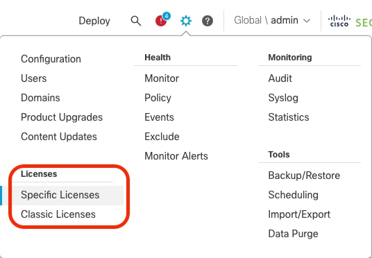 Verify SLR Status on FMC