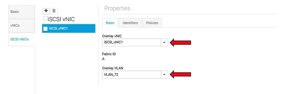 iSCSI vNIC