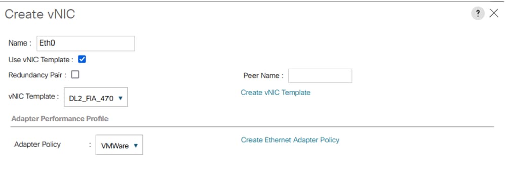 Using VNIC temp Eth0