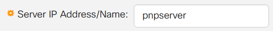 In the Server IP Address/Name field, enter the IP address or domain name of the PNP server.