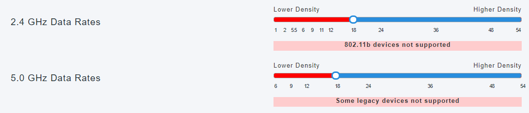 A notification will come up that older devices are not supported. The further to the right you slide, the less that can connect. 