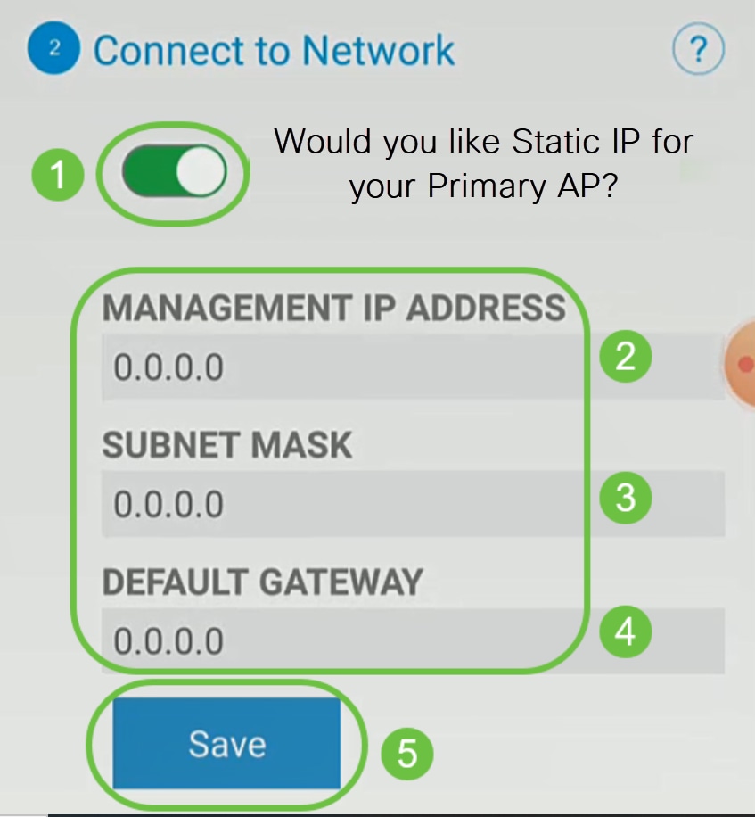 Enable Static IP if required and click Save