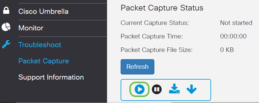 Click the Start Capture icon. 