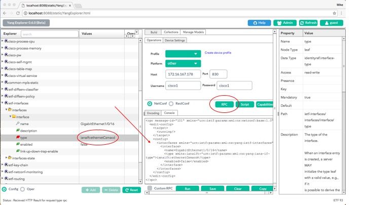 Corriger l'erreur et spécifier le type d'interface correct