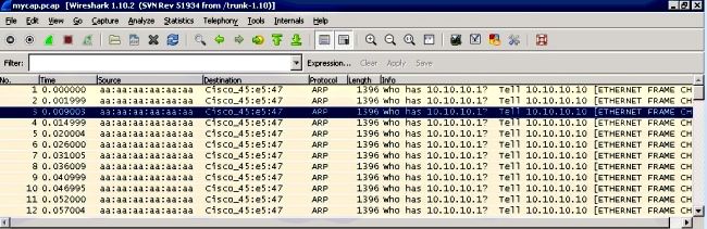 configureer wireshark