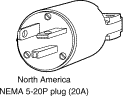 NEMA 5 20P-Stecker für Nordamerika