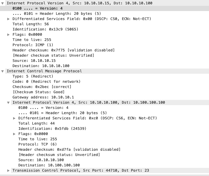 Redirecionamentos de IP - Captura de Pacotes