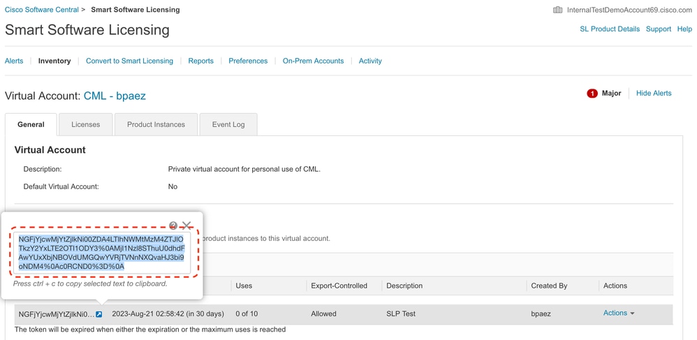 CSSM - Copy New Token