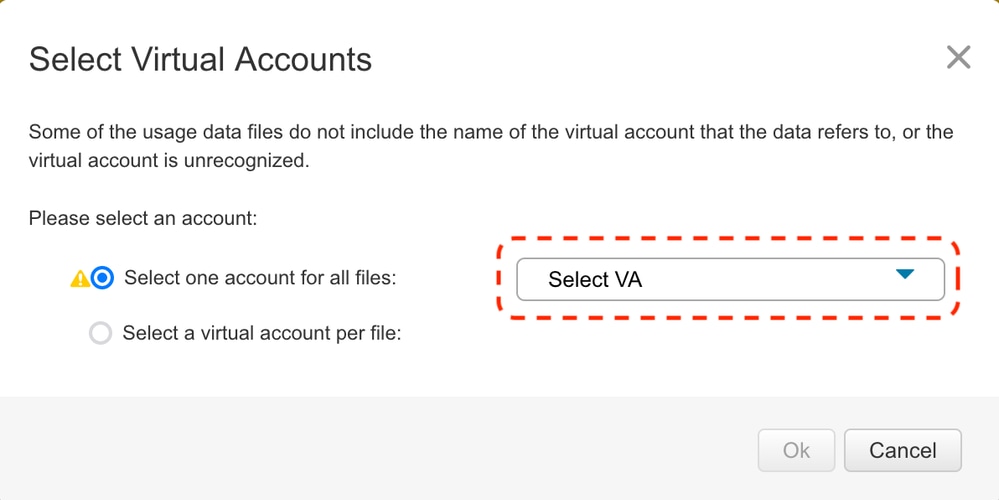 CSSM - Selecionar conta virtual