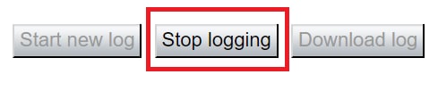 Stop logging