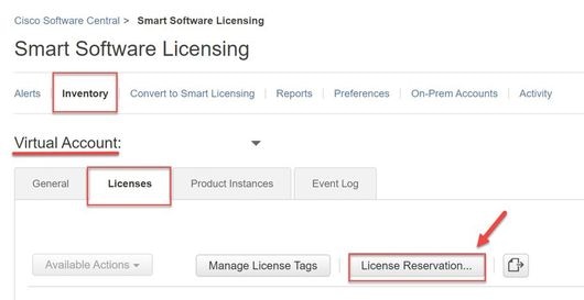 Reserva de licença do CSSM