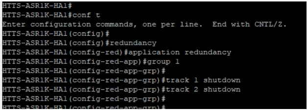 Assign the tracked interfaces to the redundancy group on CUBE-1.