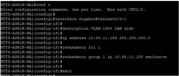 LAN side Virtual IP (VIP) configuratie op CUBE-1.