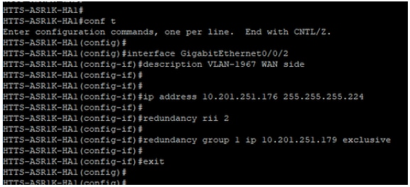 WAN side Virtual IP (VIP) configuratie op CUBE-1.