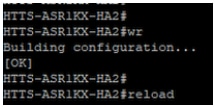 Sla de configuratie op en herstart de CUBE-2.