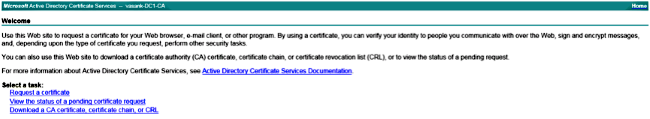 Can use Local CA or an External CA