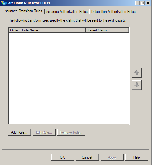 Edit Issuance Transform Rules