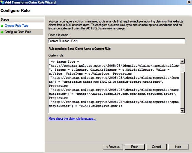 Een aangepaste regel voor ICXN configureren