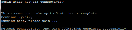 Troubleshoot CUCM db Replication - Run the utils network Connectivity Command