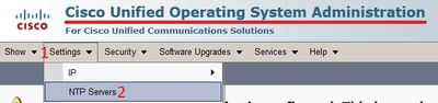 CUCM OS 관리에서 NTP 수정