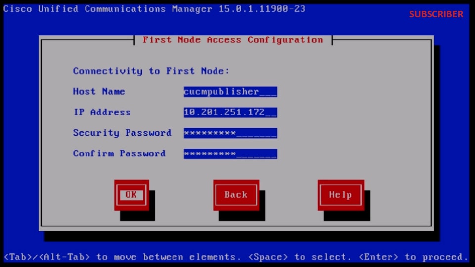 First Node Access Configuration