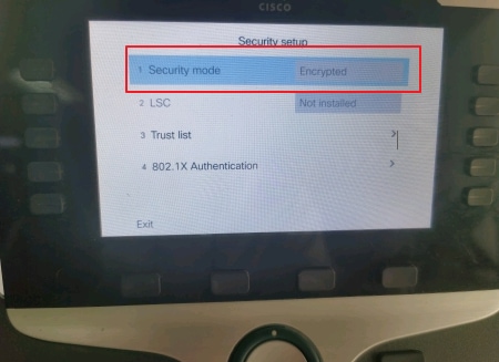 Security Mode was Encrypted