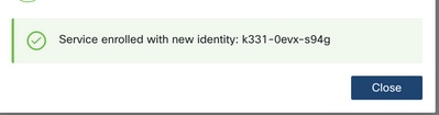 Service Enrolled With New Identity