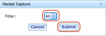 Options de capture de paquets