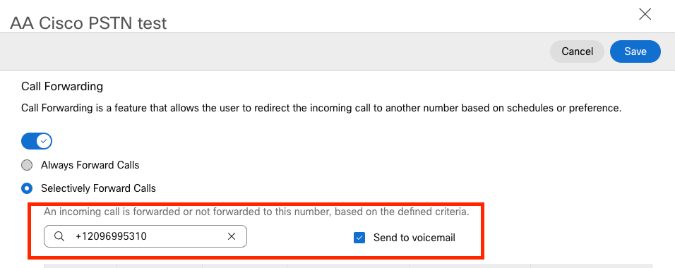 Select Selectively Forward Calls