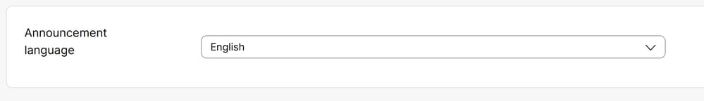 Announcement Language