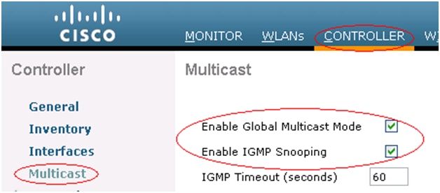 Options de multidiffusion