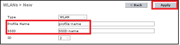 Enter new SSID profile details