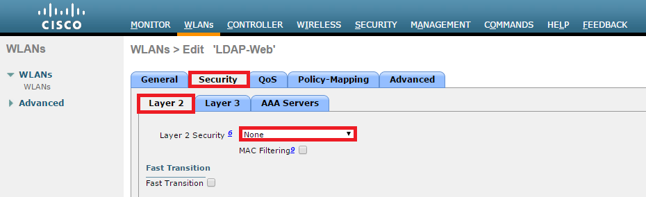 Configure WLC GUI