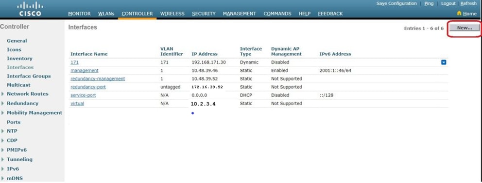 Configurazione della VLAN nella GUI 1