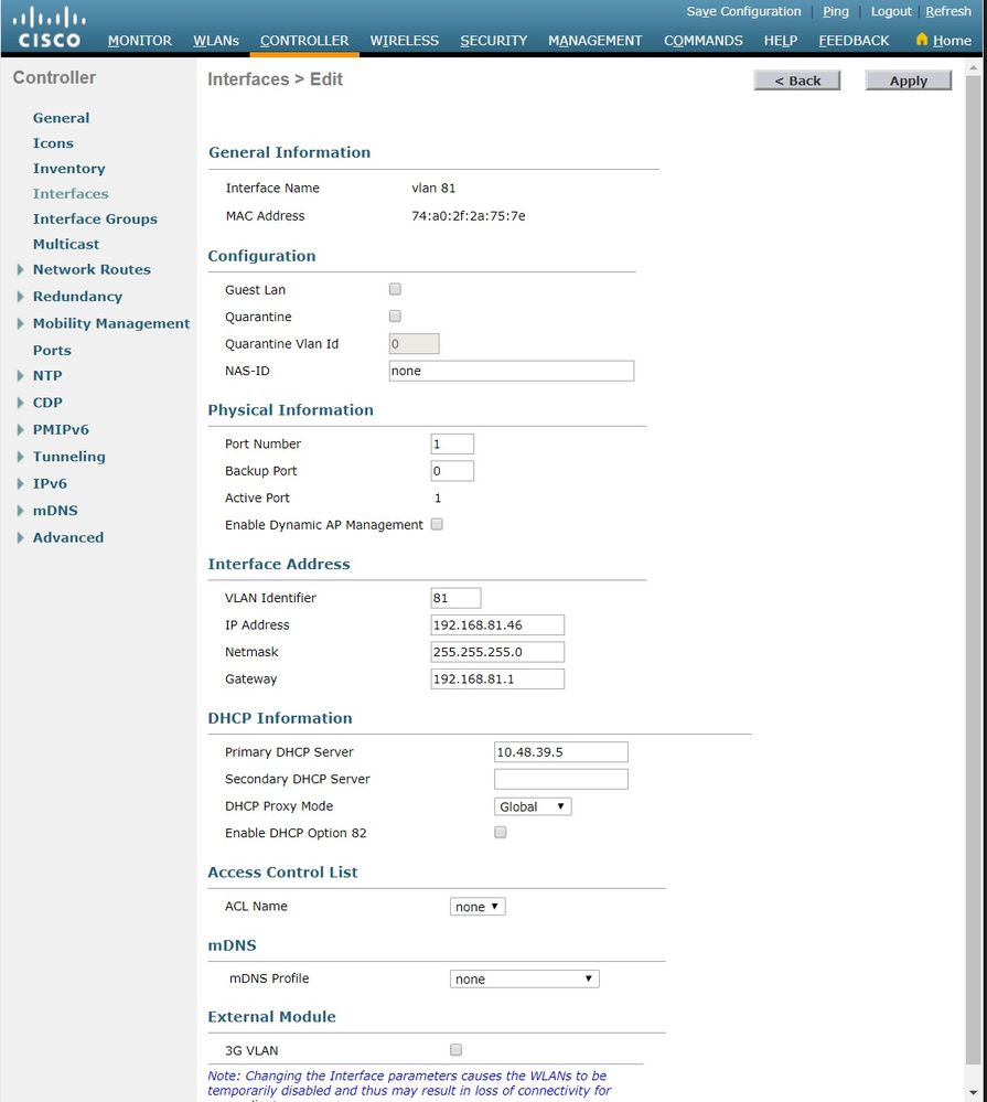 Configurazione della VLAN nella GUI 3