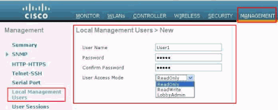 Configure los usuarios de administración localmente en el WLC