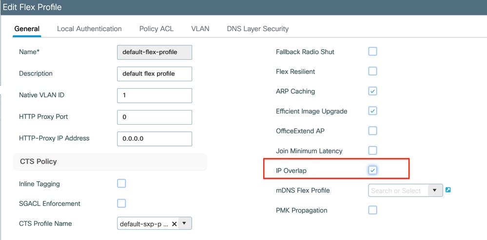 Flex Profile Setting on WLC