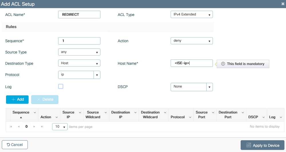 Modifying an ACL