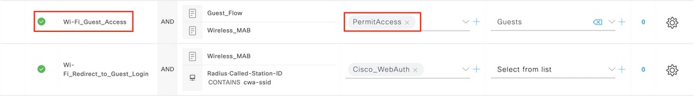 Wifi Guest Access ISE Rule