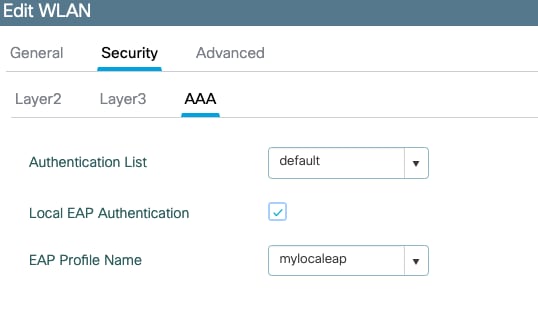 Configuración AAA de una WLAN