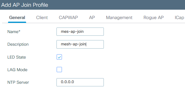 Adición de un perfil de unión a PA: Configuración general