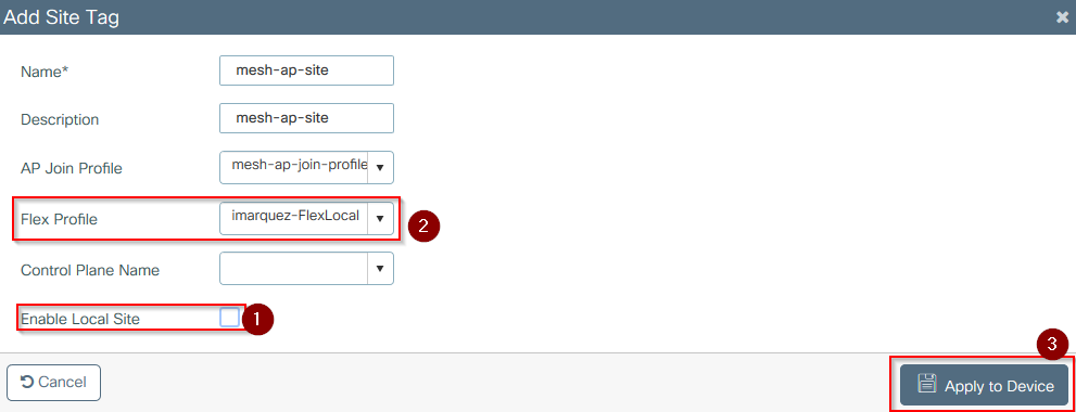 Configuración del perfil flexible