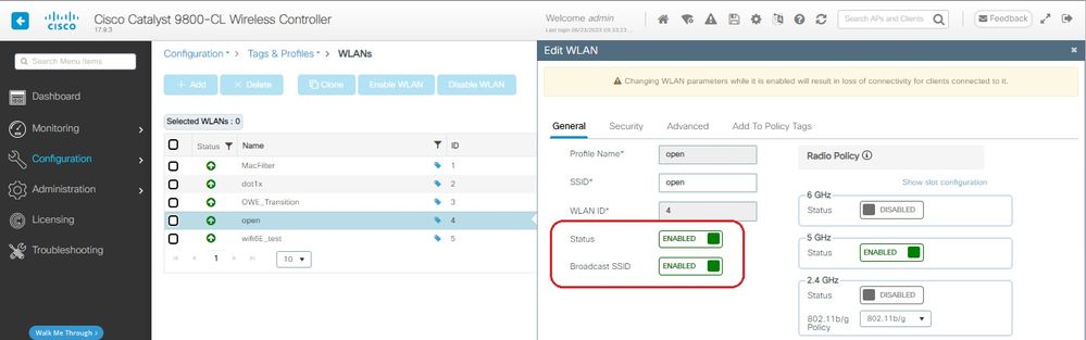 SSID ouvert de transition OWE