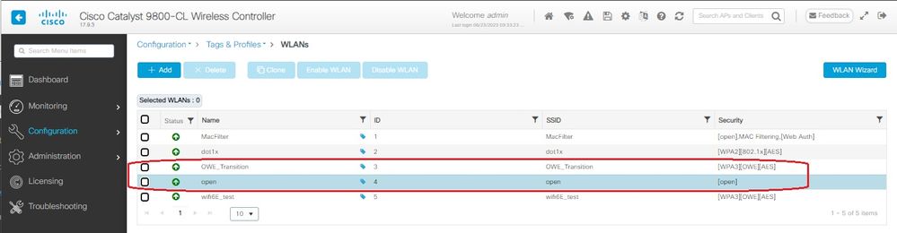 WLAN en mode de transition OWE