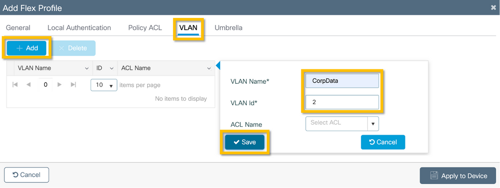 16. Profil flexible - VLAN - Ajouter