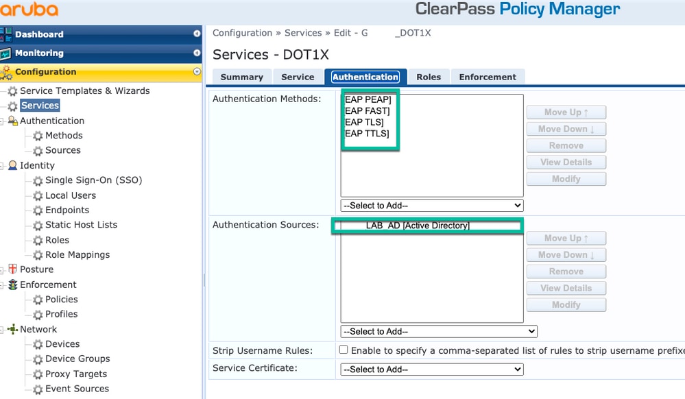 24. CPPM - Authentication Service - Authentication