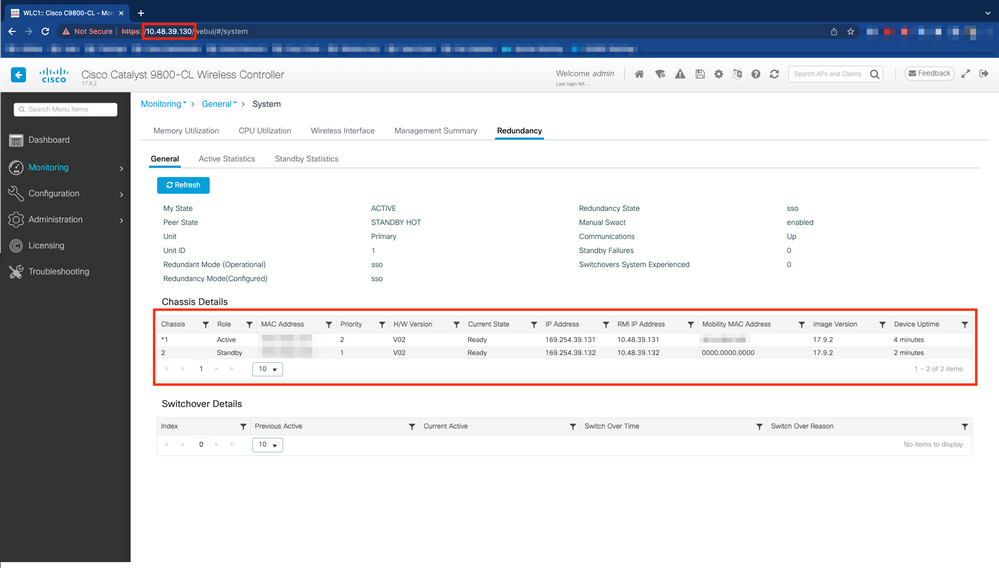 HA-configuratie na herstart