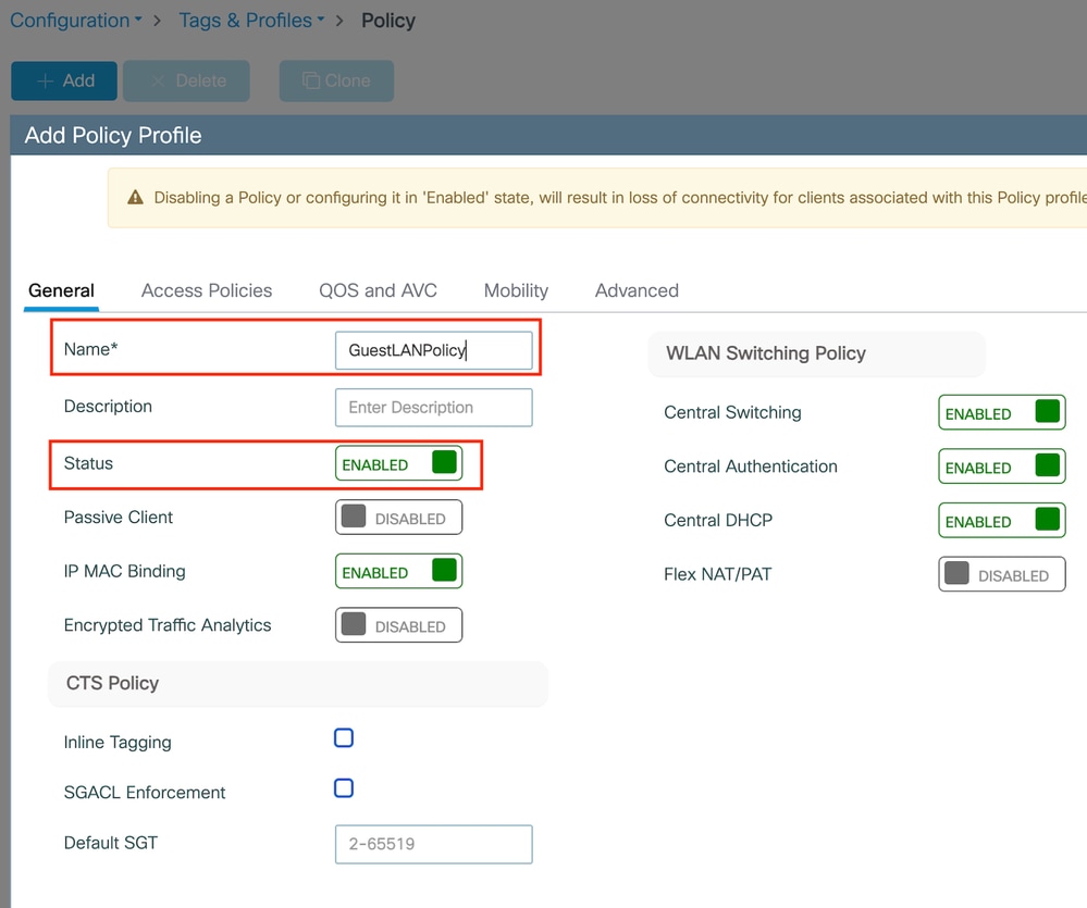 Policy Profile