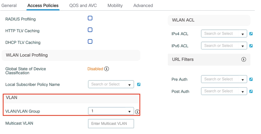 Access Policy tab